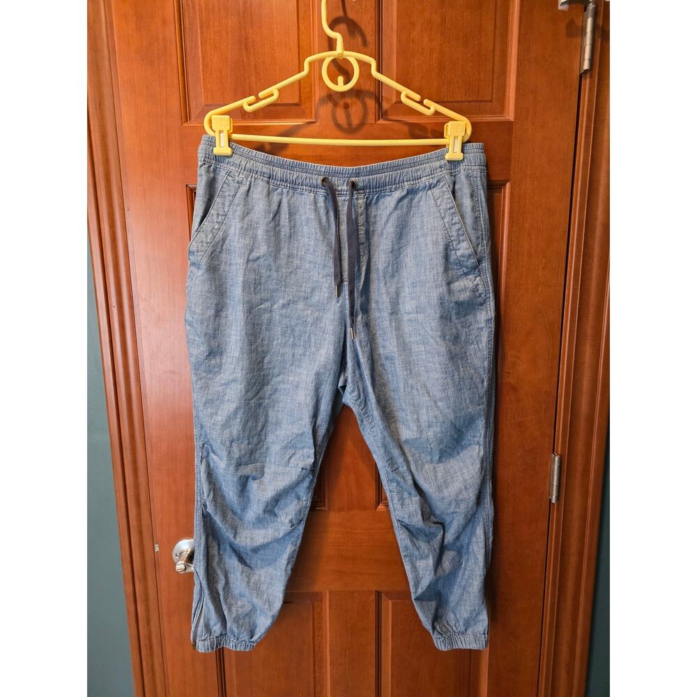 Polo Ralph Lauren Pants Mens -XL Chambray Drawstring Jogger Light Denim